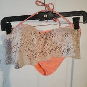 Charlotte Russe Coral Bikini Top: Small/Bottom: Medium